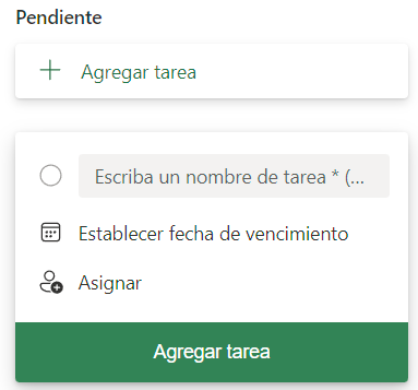 Agregar tareas